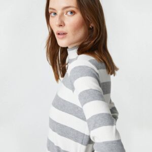 Half Turtleneck Corduroy Long Sleeved T-Shirt