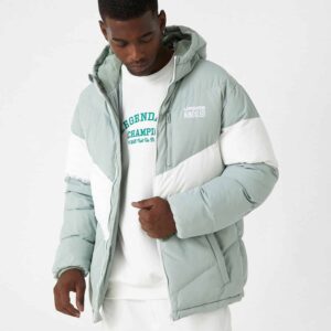 Hooded Inflatable Coat Printed Waterproof