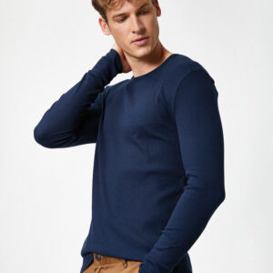 Cotton Crew Neck Long Sleeve T-Shirt