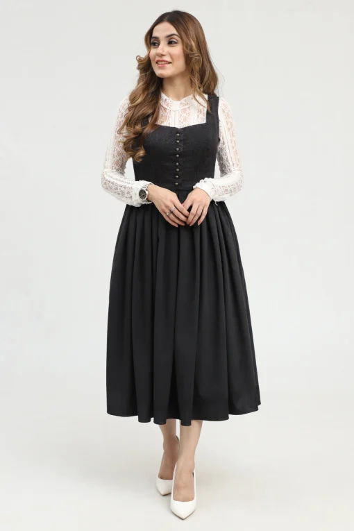Black Drindl Dress - Image 3