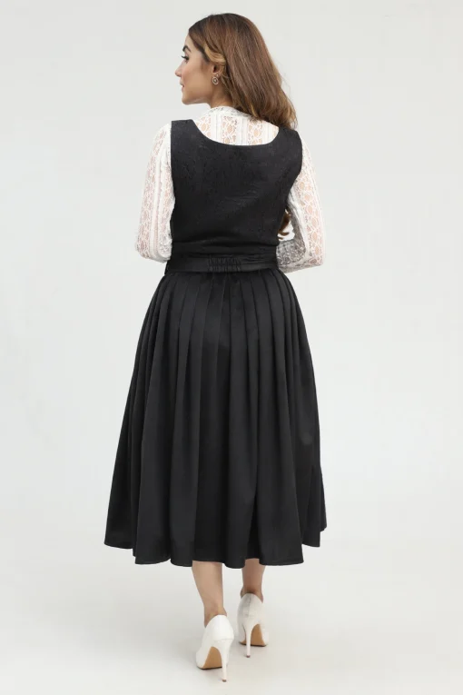 Black Drindl Dress - Image 2